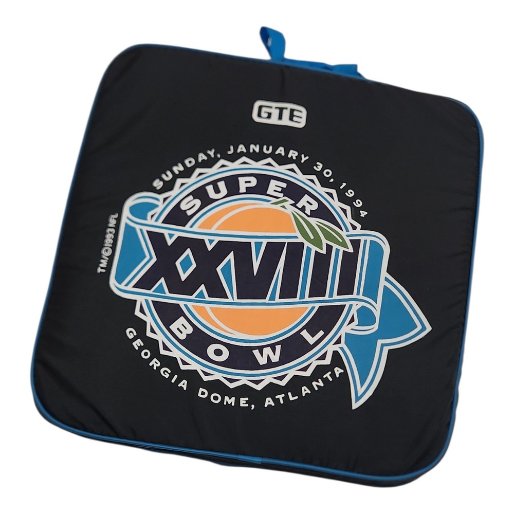 Vintage 1994 Super Bowl XXVIII Stadium Seat Cushion GTE Georgia Dome Atlanta NFL